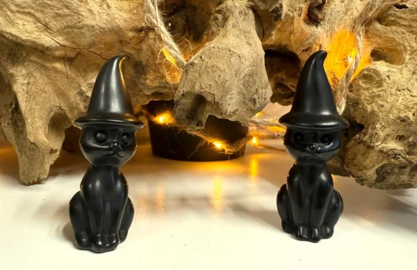 Zwarte Obsidiaan kat